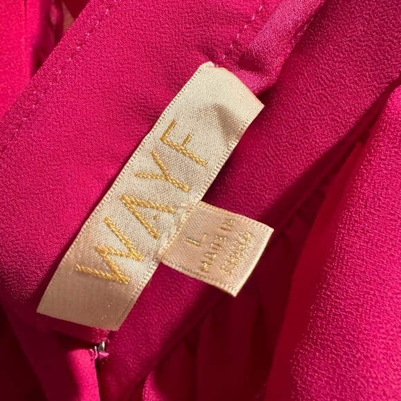 Wayf Fuchsia  Ruffled Sleeveless Maxi Dress Size L - Picture 11 of 14